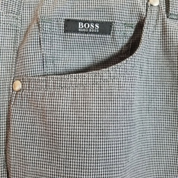 Hugo Boss Checkered Print Pant Gray & Black - Picture 4 of 8